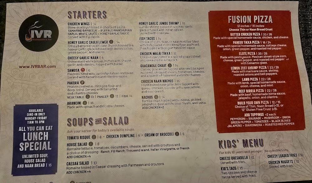 IVR Restaurant & Bar Menu image 1